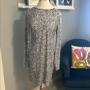 Leith Elegant Black and White Floral Dress